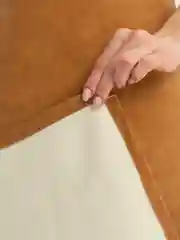 Терракотовый кожаный фартук рабочий, кухонный, мужской