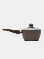 Коричневый ковш "Мечта", 1,7 л, со съемной ручкой и стеклянной крышкой, линия Гранит