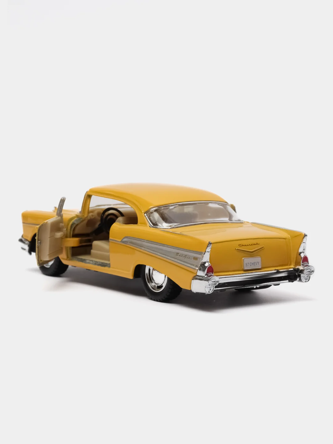Желтый металлическая машинка 1957 Chevrolet Bel Air KT5313D