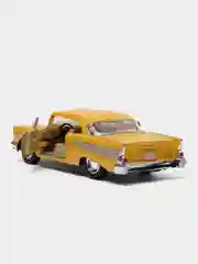 Желтый металлическая машинка 1957 Chevrolet Bel Air KT5313D