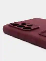 Алый чехол накладка c карманом для карт Xiaomi Poco X3, Poco M3, Samsung Galaxy A72, A52, A50
