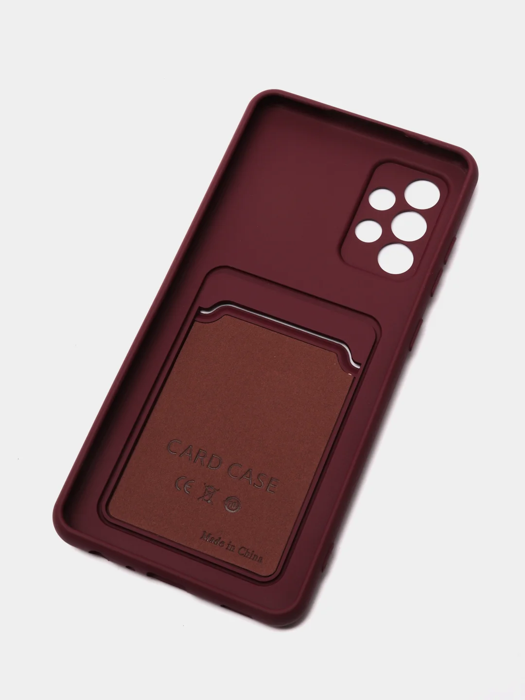 Алый чехол накладка c карманом для карт Xiaomi Poco X3, Poco M3, Samsung Galaxy A72, A52, A50