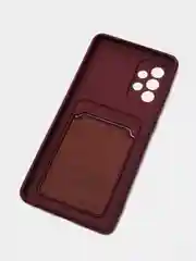 Алый чехол накладка c карманом для карт Xiaomi Poco X3, Poco M3, Samsung Galaxy A72, A52, A50
