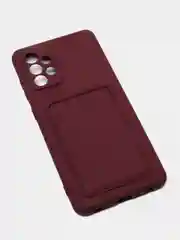 Алый чехол накладка c карманом для карт Xiaomi Poco X3, Poco M3, Samsung Galaxy A72, A52, A50