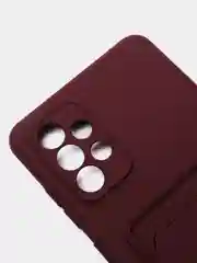 Алый чехол накладка c карманом для карт Xiaomi Poco X3, Poco M3, Samsung Galaxy A72, A52, A50