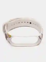 Коричневый силиконовый ремешок для Xiaomi Mi Band, с принтом