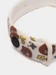 Коричневый силиконовый ремешок для Xiaomi Mi Band, с принтом