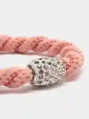 Коралловый резинка для волос со стразами