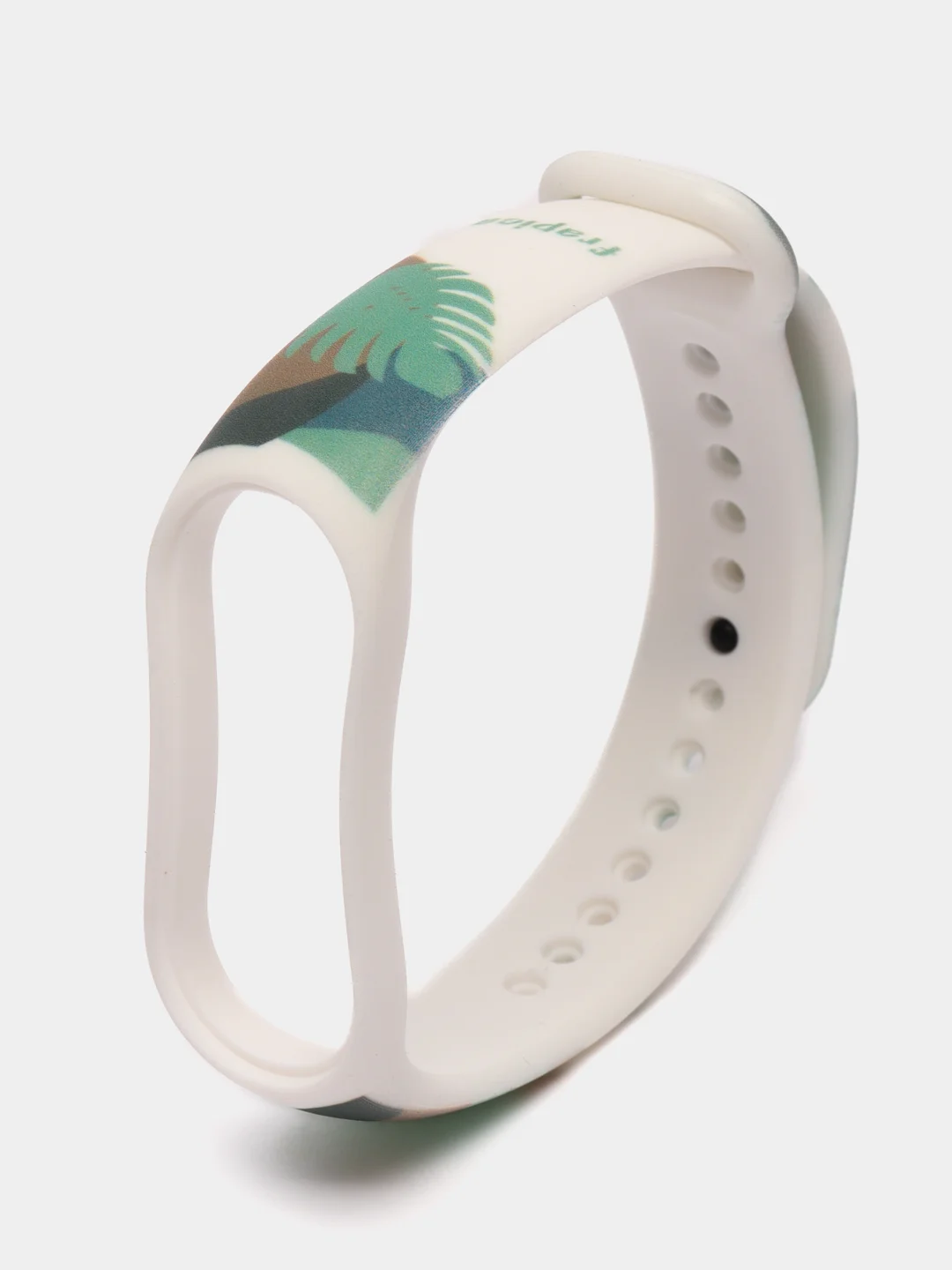 Салатовый силиконовый ремешок для Xiaomi Mi Band, с принтом