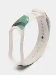 Салатовый силиконовый ремешок для Xiaomi Mi Band, с принтом