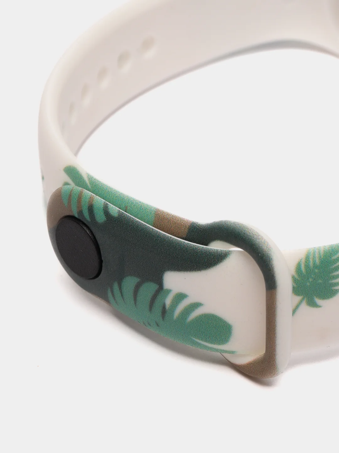 Салатовый силиконовый ремешок для Xiaomi Mi Band, с принтом