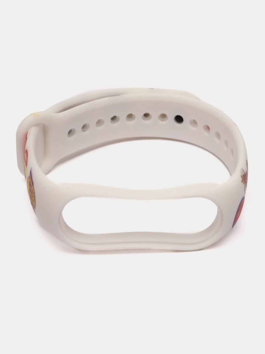 Молочный силиконовый ремешок для Xiaomi Mi Band, с принтом