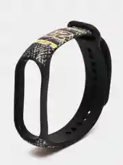 Горчичный силиконовый ремешок для Xiaomi Mi Band, с принтом