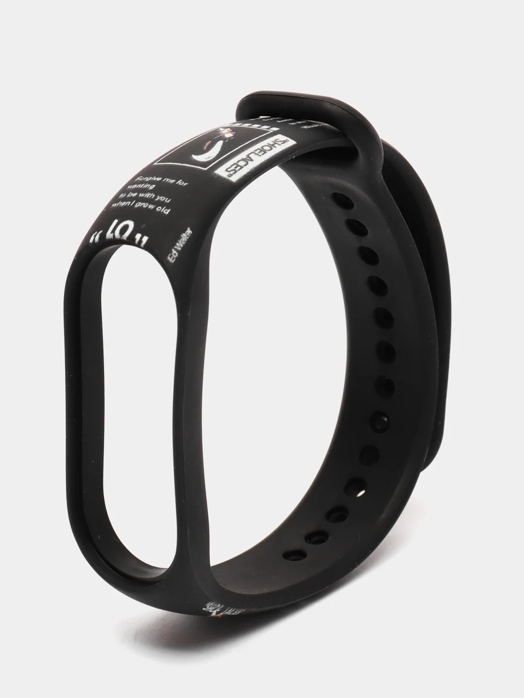 Тёмно-коричневый силиконовый ремешок для Xiaomi Mi Band, с принтом