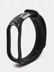 Тёмно-коричневый силиконовый ремешок для Xiaomi Mi Band, с принтом