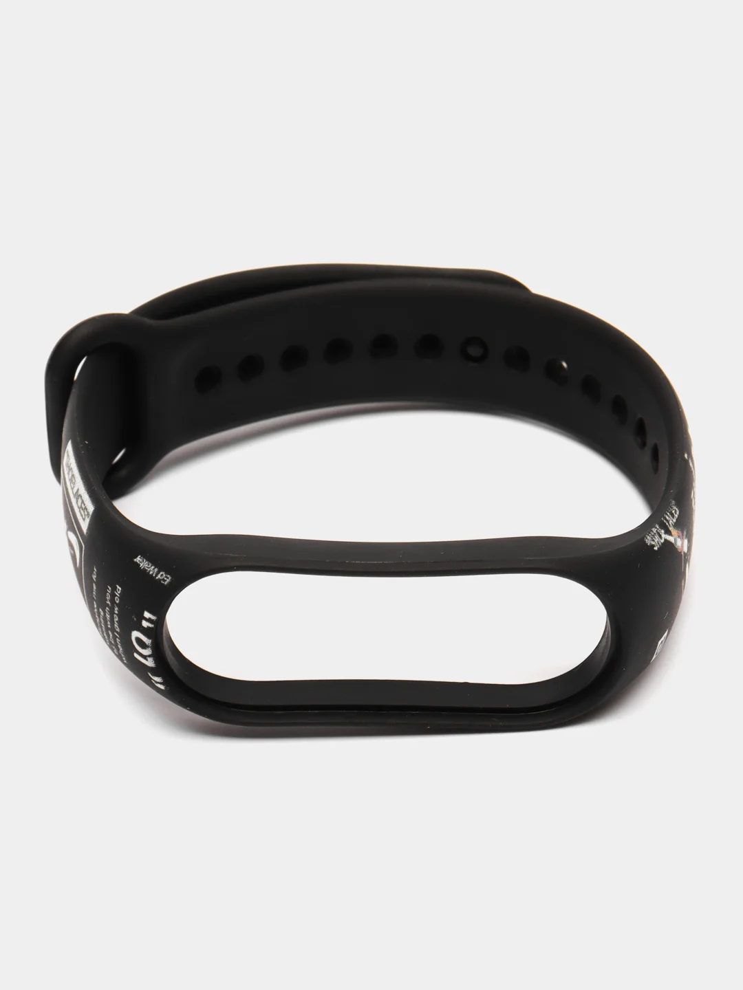 Тёмно-коричневый силиконовый ремешок для Xiaomi Mi Band, с принтом