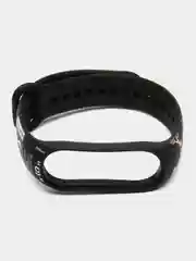 Тёмно-коричневый силиконовый ремешок для Xiaomi Mi Band, с принтом