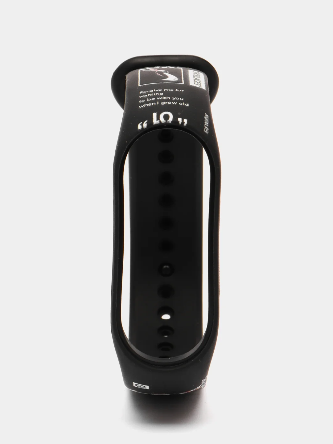 Тёмно-коричневый силиконовый ремешок для Xiaomi Mi Band, с принтом