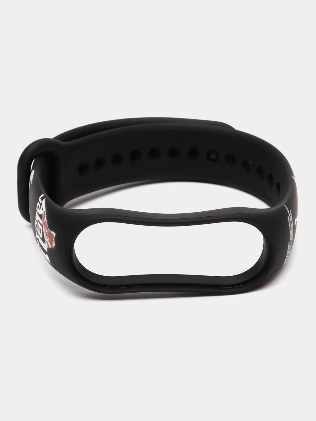 Тёмно-серый силиконовый ремешок для Xiaomi Mi Band, с принтом