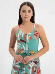 Бирюзовый сарафан женский, длинный