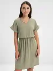 Зелёный хаки летнее женское платье