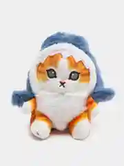 Голубой кот-акула, мягкая игрушка, брелок, игрушка обнимашка, кот в акуле