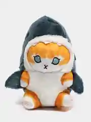 Синий кот-акула, мягкая игрушка, брелок, игрушка обнимашка, кот в акуле