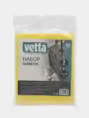 Желтый набор салфеток для кухни 3 шт, вискоза, 30 х 38 см, 90 гр./м