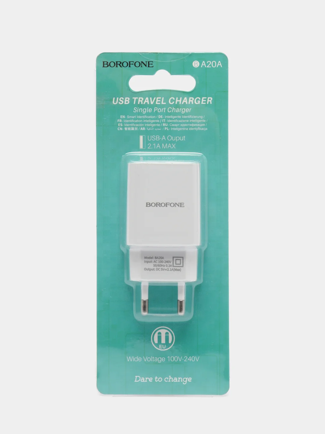 Белый блок питание, Зарядное устройство, СЗУ, Блок питания iPhone /Android Borofone USB Charger