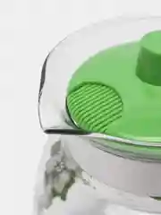 Кувшин PENTOLA-1200, из жаропрочного стекла, с пластиковой ручкой, зеленый, 1.2 л