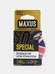 Презервативы с точками и ребрами MAXUS AIR Special, 3 штуки, в пластиковом кейсе