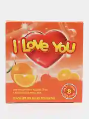 Презервативы I Love You, с ароматом апельсина, 3 штуки