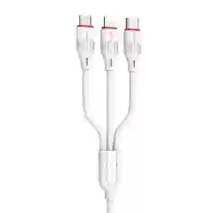 Кабель для зарядки телефона 3 в 1, MicroUSB, Type-C, Lightning, Borofone bx17