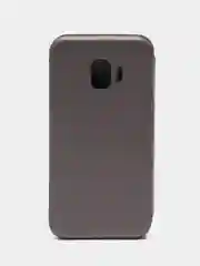 Серебряный чехол-книжка на Samsung Galaxy J2 Core, Самсунг Галакси Джи2 Кор