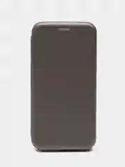 Серебряный чехол-книжка на Samsung Galaxy J2 Core, Самсунг Галакси Джи2 Кор