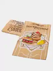 Желтый кухонные полотенца "Неделька", набор 8 штук, 35х70 см, 100% хлопок
