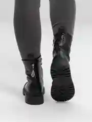 Черный женские ботинки, осенние
