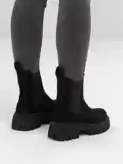 Угольный женские ботинки, челси, осенние