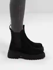 Угольный женские ботинки, челси, осенние