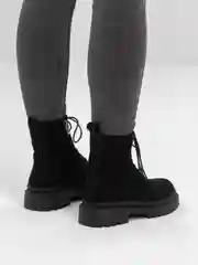 Угольный женские ботинки, осенние