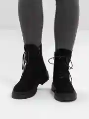 Угольный женские ботинки, осенние