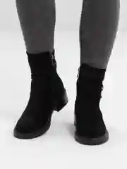 Угольный женские ботинки, осенние
