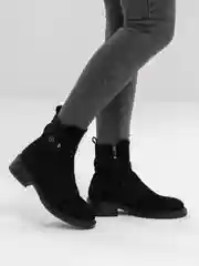 Угольный женские ботинки, осенние