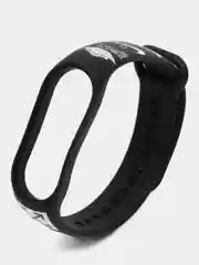 Угольный силиконовый ремешок для Xiaomi Mi Band, с принтом