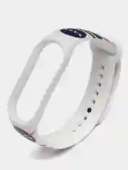 Белый силиконовый ремешок для Xiaomi Mi Band, с принтом