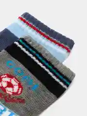 Носки для мальчика с принтом, набор 3 шт