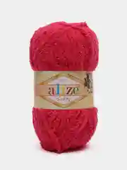 Вишнёвый пряжа плюшевая Alize Softy, микрополиэстер, 50 г, 115 м