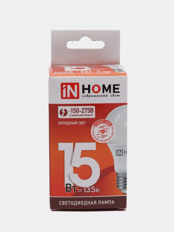 Лампа светодиодная  IN HOME LED-A60, 15Вт, Е27