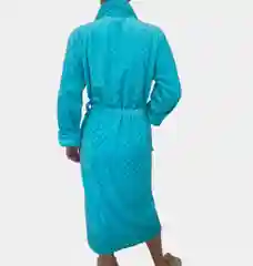 Бирюзовый халат женский, теплый