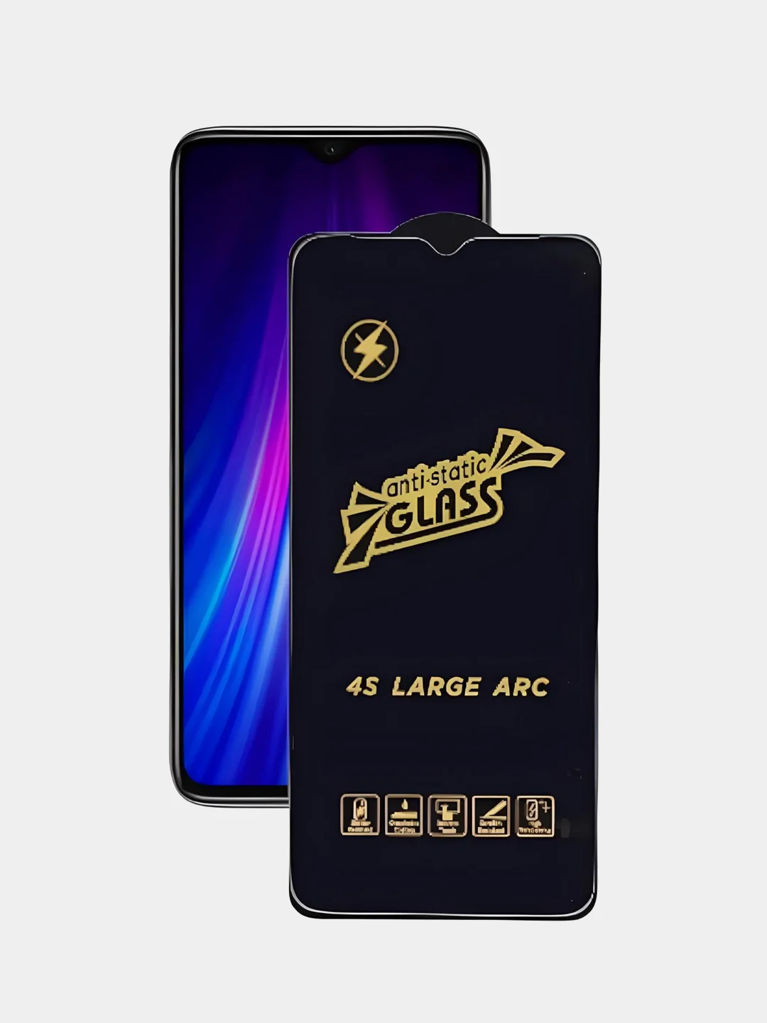 Черный защитное стекло OG Redmi Note 8 Pro / Сяоми Редми Нот 8 Про